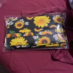 10 face masks sunflowers